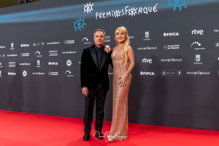 DANIEL GUZMAN and CALLETANA GUILLEN CUERVO attends the red carpet for the Jose Maria Forque Awards 2025 at Palacio Municipal de Congresos de Madrid