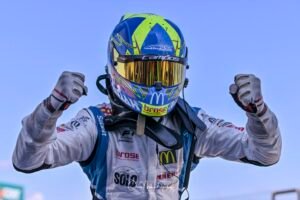 81 NOAH MONTEIRO (POR) E4 Team GRIFFIN CORE celebrating victory in the race