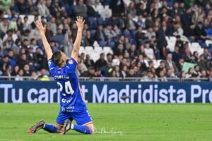 ZAID ROMERO of Getafe CF celebrating the victory of the match