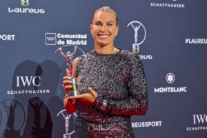 ARYNA SABALENKA the Laureus World Sportswoman of the Year poses at the Laureus World Sports Awards Madrid 2026