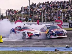 215 PIOTR WIECEK, Poland, Toyota Supra Mk5 and 79 CONOR SHANAHAN, Ireland, Toyota GT86 (FINALs) in action during the Drift Masters Round 2 on May 16 at the CIRCUITO DE MADRID JARAMA-RACE, Madrid