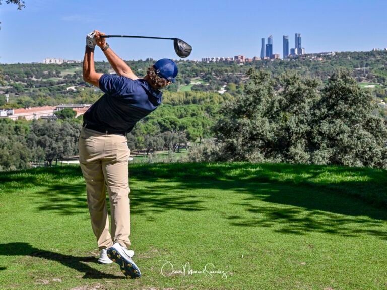 ANGEL AYORA of Spain hitting the ball from the tee